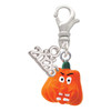 Resin Funny Boo! Pumpkin - Silver Plated Clip on Charm with Mini Year 2026: Year to Remember Jewelry Gift - Celebrations