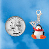 Resin Penguin with Red Scarf - Silver Plated Clip on Charm with Mini Year 2026 Jewelry Ideas and Examples