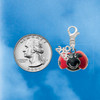 Resin Red & Black Ladybug Sweetie - Silver Plated Clip on Charm with Mini Year 2026 Jewelry Ideas and Examples