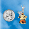 Resin Monkey in Pumpkin Costume - Silver Plated Clip on Charm with Mini Year 2026 Jewelry Ideas and Examples