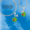 Resin Lime Green Daisy Flower with Hot Pink Ladybug - Silver Plated Clip on Charm with Mini Year 2026