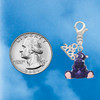 Resin Purple Hippopotamus Honey - Silver Plated Clip on Charm with Mini Year 2026 Jewelry Ideas and Examples