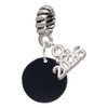 Acrylic 1/2" Disc Black - Silver Plated Twist Rope Bead Charm Dangle with Mini Year 2026: Year to Remember Jewelry Gift - Celebrations