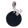 Acrylic 7/8" Disc Black - Silver Plated Twist Rope Bead Charm Dangle with Mini Year 2026: Year to Remember Jewelry Gift - Celebrations