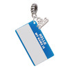 Acrylic Blue "Hello" Name Tag - Silver Plated Twist Rope Bead Charm Dangle with Mini Year 2026: Year to Remember Jewelry Gift - Celebrations