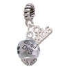 Silver Plated Good Dog with Black Paw Spinners - Silver Plated Twist Rope Bead Charm Dangle with Mini Year 2026: Year to Remember Jewelry Gift - Celebrations