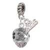 Silver Plated Good Kitty with Black Paw Spinners - Silver Plated Twist Rope Bead Charm Dangle with Mini Year 2026: Year to Remember Jewelry Gift - Celebrations