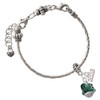 Resin Big Eyed Frog - Silver Plated Twist Rope Bead Charm Dangle with Mini Year 2026 on a large hole bead bracelet Jewelry Ideas and Examples