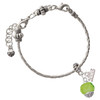 Resin Lime Green Daisy Flower with Hot Pink Ladybug - Silver Plated Twist Rope Bead Charm Dangle with Mini Year 2026 on a large hole bead bracelet Jewelry Ideas and Examples