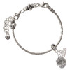 Resin Black Playing Cat - Silver Plated Twist Rope Bead Charm Dangle with Mini Year 2026 on a large hole bead bracelet Jewelry Ideas and Examples