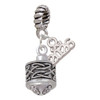 Silver Plated Celtic Knot Band Spinner - Silver Plated Twist Rope Bead Charm Dangle with Mini Year 2026: Year to Remember Jewelry Gift - Celebrations