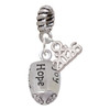 Silver Plated Love, Faith, Pray, Peace, Joy, Hope Spinner - Silver Plated Twist Rope Bead Charm Dangle with Mini Year 2026: Year to Remember Jewelry Gift - Celebrations