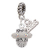 Silver Plated Crystal Spinner - Silver Plated Twist Rope Bead Charm Dangle with Mini Year 2026: Year to Remember Jewelry Gift - Celebrations