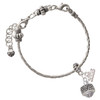 Silver Plated Celtic Knot Trinity Band Spinner - Silver Plated Twist Rope Bead Charm Dangle with Mini Year 2026 on a large hole bead bracelet Jewelry Ideas and Examples