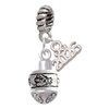 Silver Plated Napoleon's Bee Spinner - Silver Plated Twist Rope Bead Charm Dangle with Mini Year 2026: Year to Remember Jewelry Gift - Celebrations
