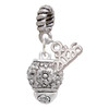 Silver Plated Flowers Spinner - Silver Plated Twist Rope Bead Charm Dangle with Mini Year 2026: Year to Remember Jewelry Gift - Celebrations