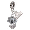 Silver Plated Mermaid & Lobster Spinner - Silver Plated Twist Rope Bead Charm Dangle with Mini Year 2026: Year to Remember Jewelry Gift - Celebrations