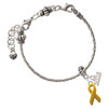 Silver Plated Yellow Ribbon - Silver Plated Twist Rope Bead Charm Dangle with Mini Year 2026 on a large hole bead bracelet Jewelry Ideas and Examples