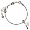 Silver Plated Black Number - 1 - Silver Plated Twist Rope Bead Charm Dangle with Mini Year 2026 on a large hole bead bracelet Jewelry Ideas and Examples