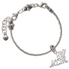 Silver Plated Mom - Silver Plated Twist Rope Bead Charm Dangle with Mini Year 2026 on a large hole bead bracelet Jewelry Ideas and Examples