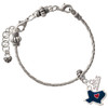 Silver Plated Blue Texas with Red Heart - Silver Plated Twist Rope Bead Charm Dangle with Mini Year 2026 on a large hole bead bracelet Jewelry Ideas and Examples