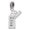 Silver Plated Live - Silver Plated Twist Rope Bead Charm Dangle with Mini Year 2026: Year to Remember Jewelry Gift - Celebrations