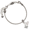 Silver Plated Mini Texas - Silver Plated Twist Rope Bead Charm Dangle with Mini Year 2026 on a large hole bead bracelet Jewelry Ideas and Examples