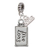 Silver Plated Live Long - Silver Plated Twist Rope Bead Charm Dangle with Mini Year 2026: Year to Remember Jewelry Gift - Celebrations