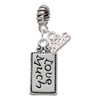 Silver Plated Love Much - Silver Plated Twist Rope Bead Charm Dangle with Mini Year 2026: Year to Remember Jewelry Gift - Celebrations