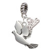 Silver Plated Dove - Silver Plated Twist Rope Bead Charm Dangle with Mini Year 2026: Year to Remember Jewelry Gift - Celebrations