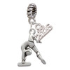 Silver Plated Gymnast Balance Beam - Silver Plated Twist Rope Bead Charm Dangle with Mini Year 2026: Year to Remember Jewelry Gift - Celebrations