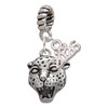 Silver Plated Small Jaguar - Mascot - Silver Plated Twist Rope Bead Charm Dangle with Mini Year 2026: Year to Remember Jewelry Gift - Celebrations