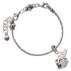 Silver Plated Small Panther - Mascot - Silver Plated Twist Rope Bead Charm Dangle with Mini Year 2026 on a large hole bead bracelet Jewelry Ideas and Examples
