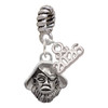 Silver Plated Small Pirate - Mascot - Silver Plated Twist Rope Bead Charm Dangle with Mini Year 2026: Year to Remember Jewelry Gift - Celebrations