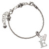 Silver Plated Large Initial - E - Silver Plated Twist Rope Bead Charm Dangle with Mini Year 2026 on a large hole bead bracelet Jewelry Ideas and Examples