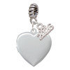 Silver Plated Heart Locket - Silver Plated Twist Rope Bead Charm Dangle with Mini Year 2026: Year to Remember Jewelry Gift - Celebrations
