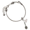 Silver Plated Tennis Racquet - Silver Plated Twist Rope Bead Charm Dangle with Mini Year 2026 on a large hole bead bracelet Jewelry Ideas and Examples