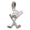 Silver Plated Golf Clubs with Golf Ball - Silver Plated Twist Rope Bead Charm Dangle with Mini Year 2026: Year to Remember Jewelry Gift - Celebrations
