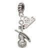 Silver Plated Violin - Silver Plated Twist Rope Bead Charm Dangle with Mini Year 2026: Year to Remember Jewelry Gift - Celebrations