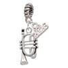 Silver Plated Cornet - Silver Plated Twist Rope Bead Charm Dangle with Mini Year 2026: Year to Remember Jewelry Gift - Celebrations