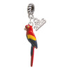 Silver Plated 3-D Enamel Parrot - Silver Plated Twist Rope Bead Charm Dangle with Mini Year 2026: Year to Remember Jewelry Gift - Celebrations