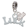 Silver Plated Luck - Silver Plated Twist Rope Bead Charm Dangle with Mini Year 2026: Year to Remember Jewelry Gift - Celebrations
