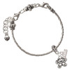 Silver Plated Small Antiqued Butterfly - Silver Plated Twist Rope Bead Charm Dangle with Mini Year 2026 on a large hole bead bracelet Jewelry Ideas and Examples