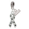 Silver Plated Small Antiqued Ribbon with Paws - Silver Plated Twist Rope Bead Charm Dangle with Mini Year 2026: Year to Remember Jewelry Gift - Celebrations