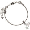 Silver Plated Mini Star with Clear Crystal - Silver Plated Twist Rope Bead Charm Dangle with Mini Year 2026 on a large hole bead bracelet Jewelry Ideas and Examples