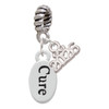 Silver Plated Cure in oval - Silver Plated Twist Rope Bead Charm Dangle with Mini Year 2026: Year to Remember Jewelry Gift - Celebrations