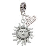Silver Plated Sun - Silver Plated Twist Rope Bead Charm Dangle with Mini Year 2026: Year to Remember Jewelry Gift - Celebrations
