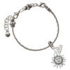Silver Plated Sun - Silver Plated Twist Rope Bead Charm Dangle with Mini Year 2026 on a large hole bead bracelet Jewelry Ideas and Examples
