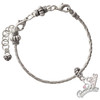 Silver Plated Princess with Pink Crystal - Silver Plated Twist Rope Bead Charm Dangle with Mini Year 2026 on a large hole bead bracelet Jewelry Ideas and Examples