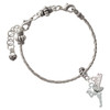 Silver Plated Small Fairy with Clear Wings - Silver Plated Twist Rope Bead Charm Dangle with Mini Year 2026 on a large hole bead bracelet Jewelry Ideas and Examples